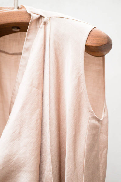 Gold Satin Wrap Dress