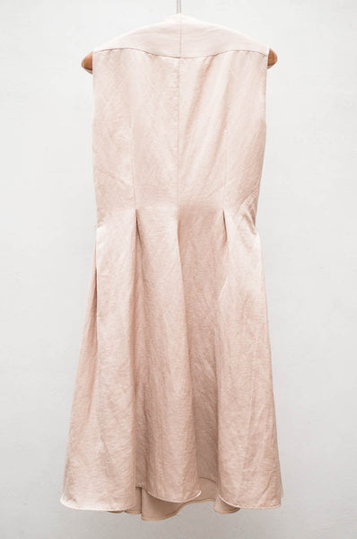 Gold Satin Wrap Dress