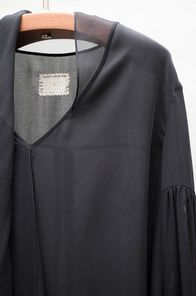 Black Scarf Blouse