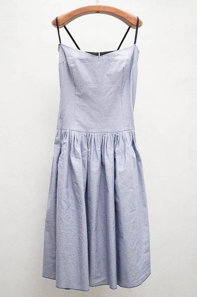 Thin Strap Blue Dress