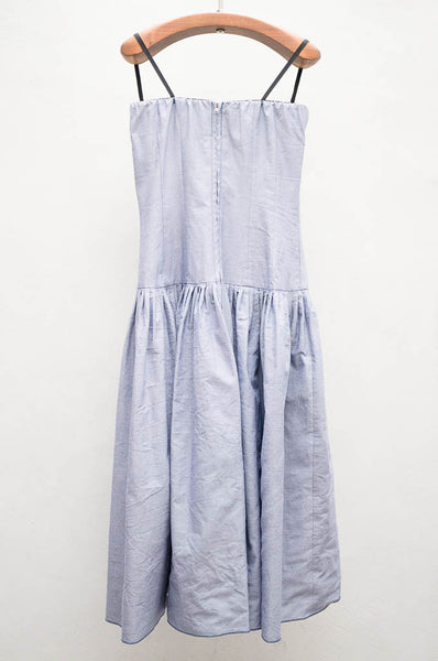 Thin Strap Blue Dress