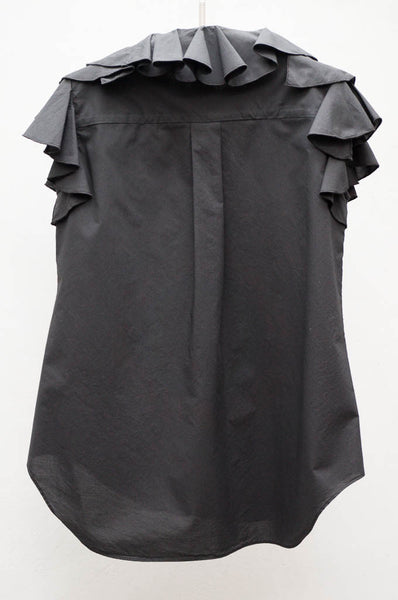 Black Ruffle Blouse