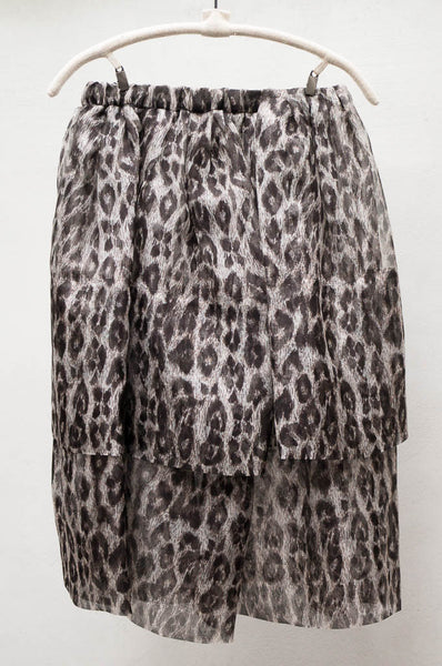 Leopard Silk Sajon Skirt