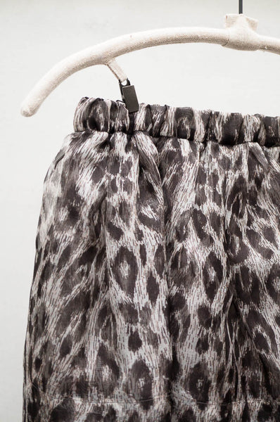 Leopard Silk Sajon Skirt