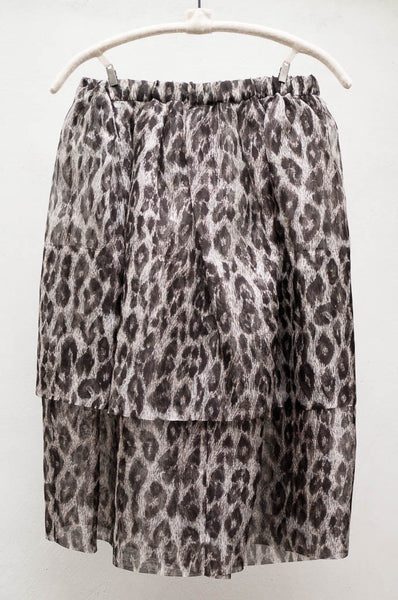 Leopard Silk Sajon Skirt