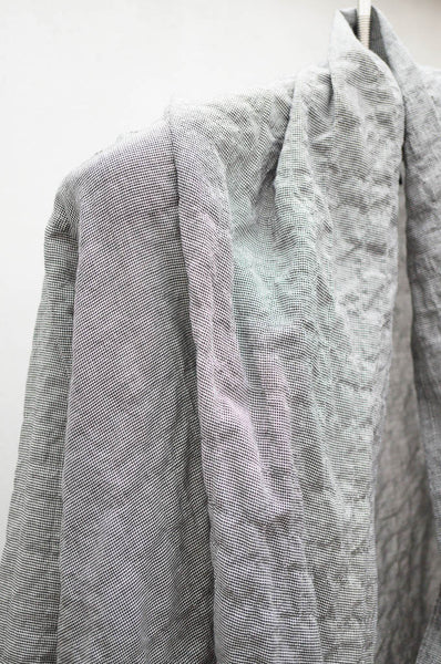 Black Check Kimono Top