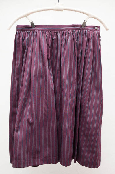 Wine Stripe Oxford Skirt