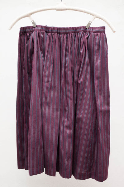 Wine Stripe Oxford Skirt