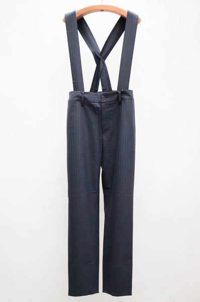 Navy Savile Suspender Pants
