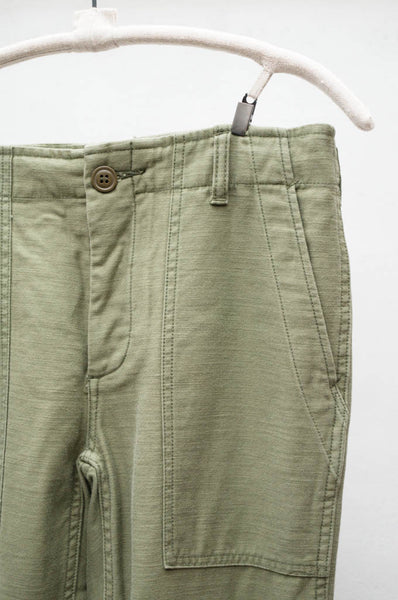 Olive Slouch Utility Trouser