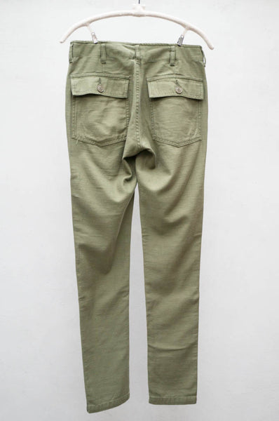 Olive Slouch Utility Trouser