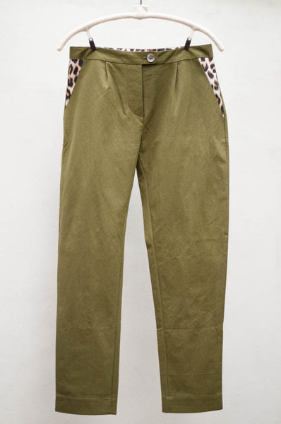 Khaki Capri Pant