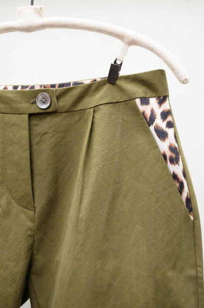 Khaki Capri Pant