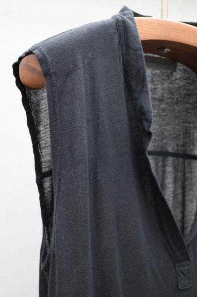 Sleeveless Henley Top