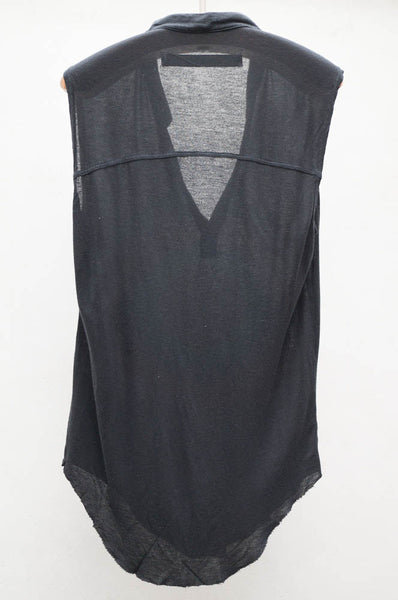 Sleeveless Henley Top
