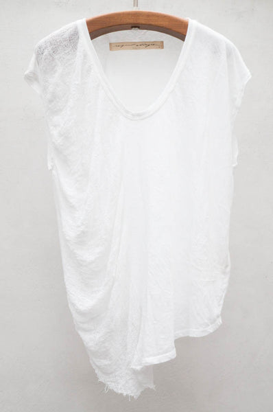 Side Shred V Neck
