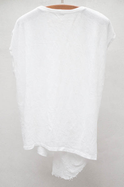 Side Shred V Neck