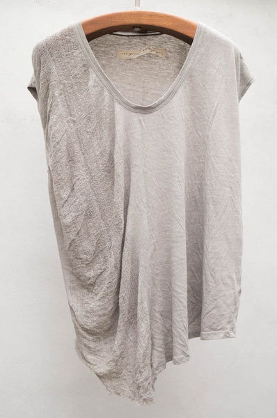 Side shred v neck