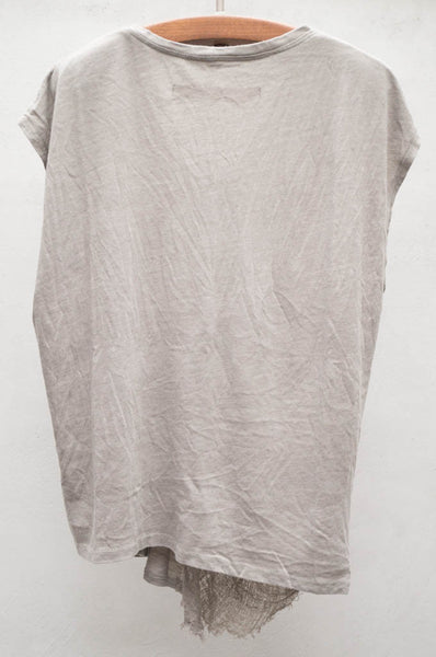 Side shred v neck