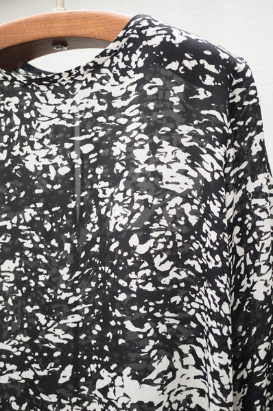 Mineral Print Silk Dress