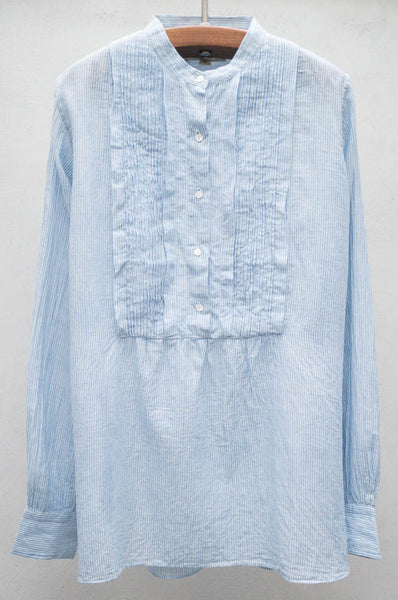 Ticking Tuxedo Peasant Shirt