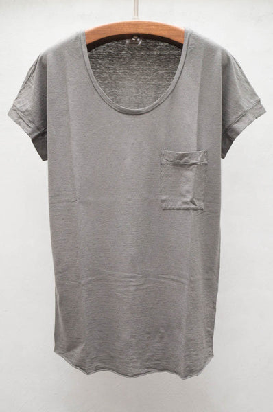 Grey Short Sleeve Solid Tee