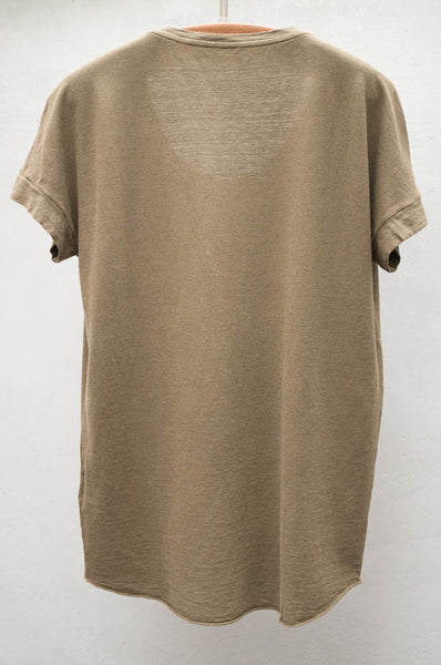 Khaki Short Sleeve Solid Tee