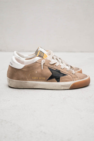 Black Star Ecru Suede Sneakers