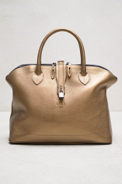 Gold Leather Tulipe Bag