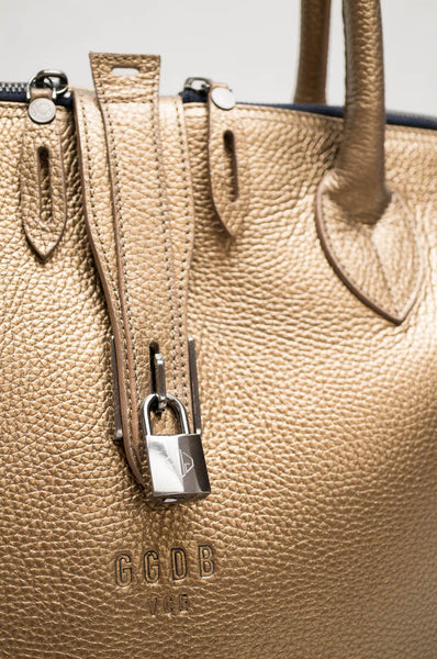 Gold Leather Tulipe Bag