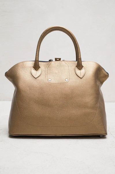 Gold Leather Tulipe Bag