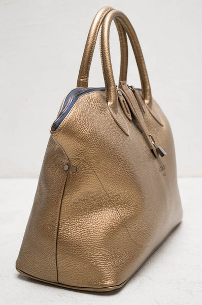 Gold Leather Tulipe Bag