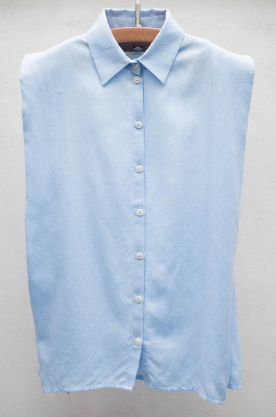 Blue Sleeveless Shirt