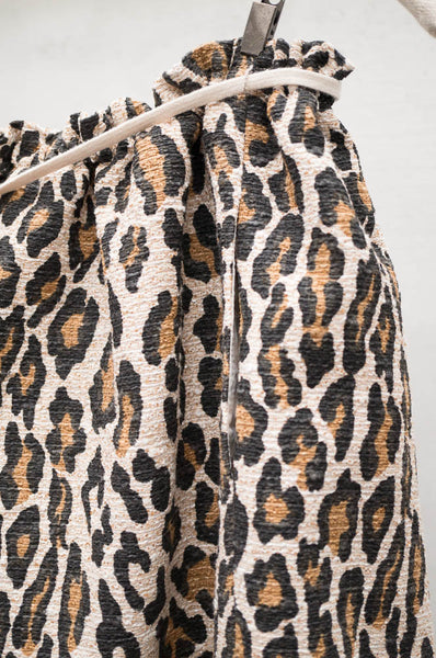 Gathered Leopard Skirt