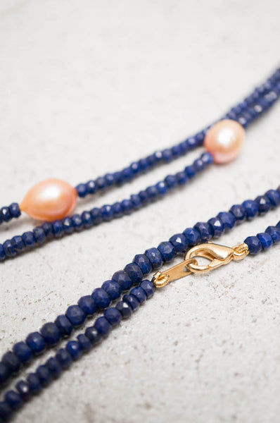 Sapphire Pearl Necklace