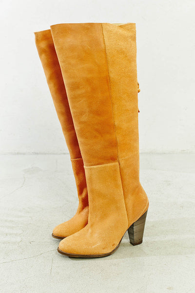 Ginger Suede Saddle Boot