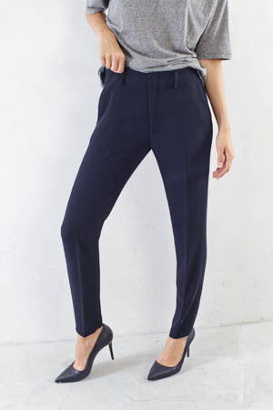 Black Wool Viscose Pant