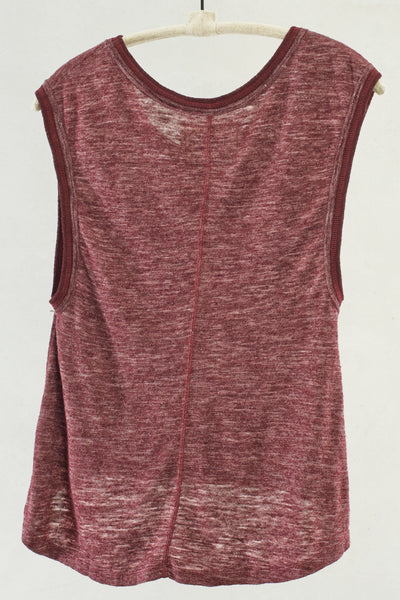 Wine Sleeveless Tee