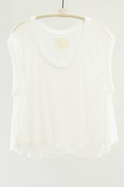 White Sleeveless Tee