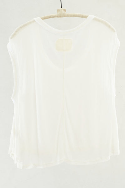 White Sleeveless Tee