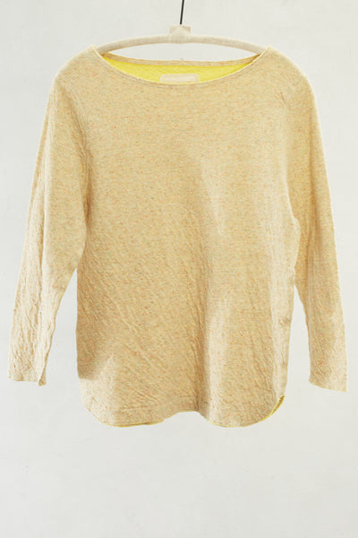 Beige Boatneck Top