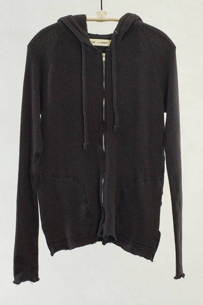 Black Long Sleeve Zip Hoodie