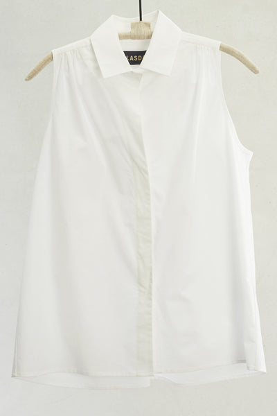 White Oversized Shirring Shirt