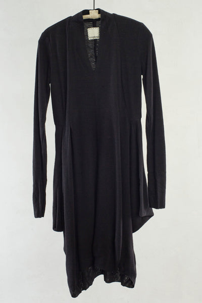 Black Wool Jersey Dress