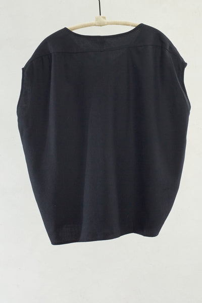 Black Wool Shell