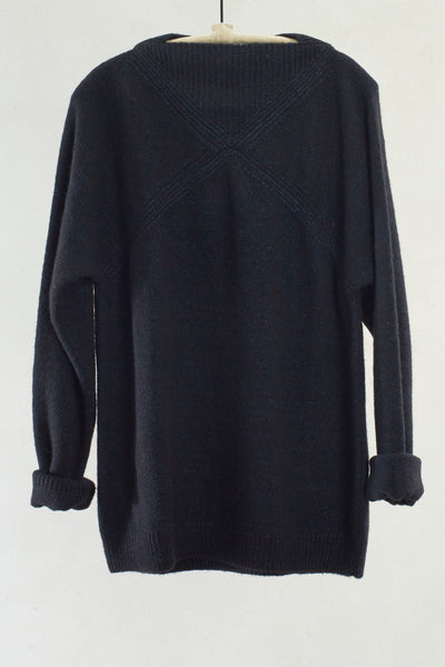 Steel Blue Mock Neck Pullover