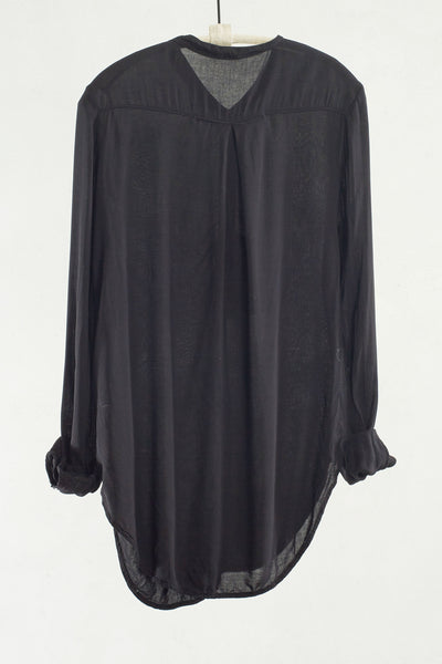 Black Henley Blouse