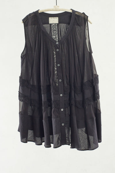 Black Circle Blouse