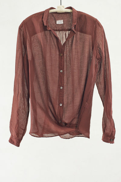 Wine Button Down Shirt