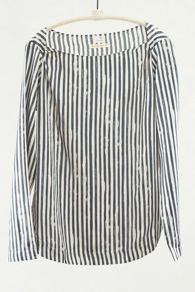 Charcoal Stripe Pullover Top